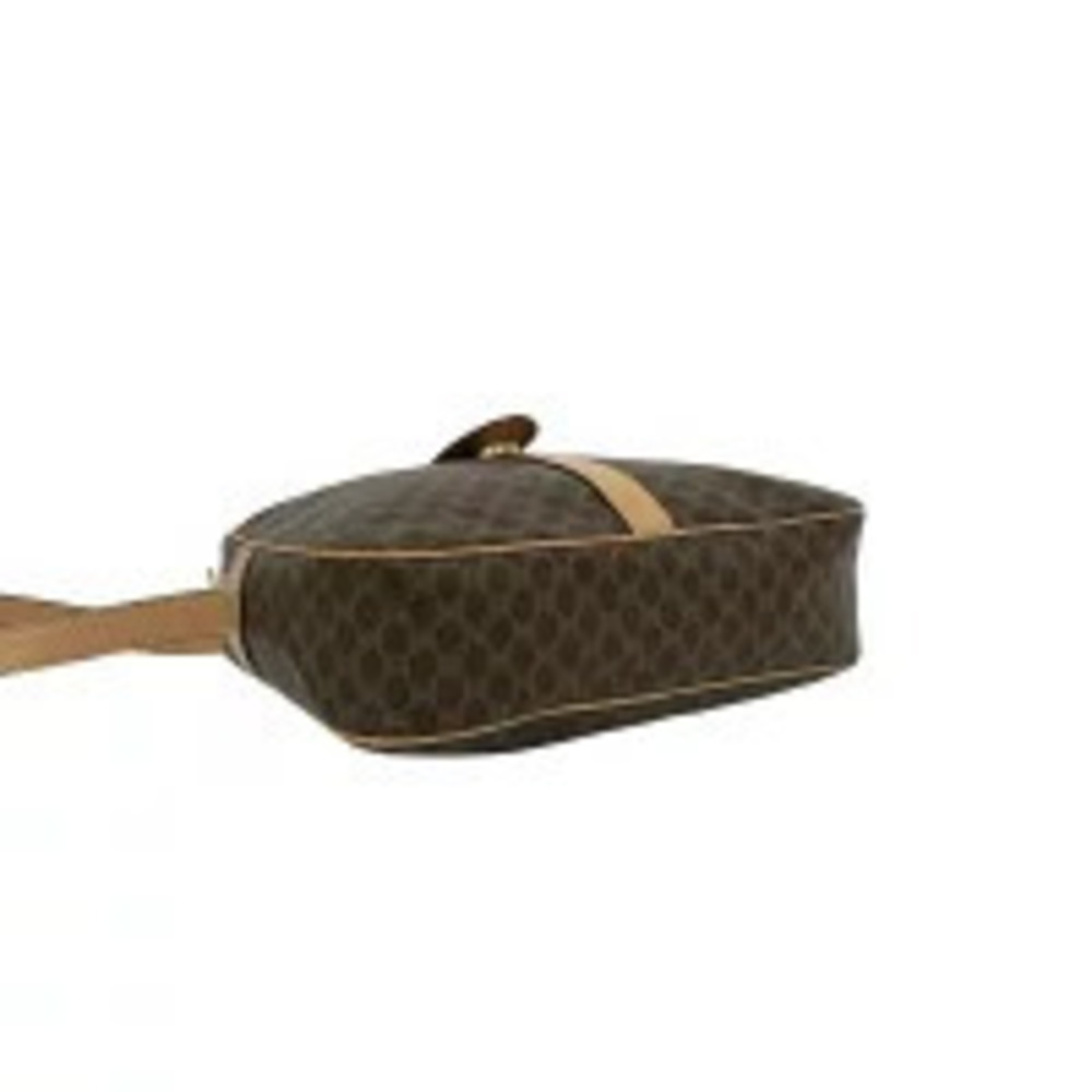Celine Macadam Blazon Triomphe Leather Shoulder Bag Pouch Clutch Brown - Picture 7 of 10